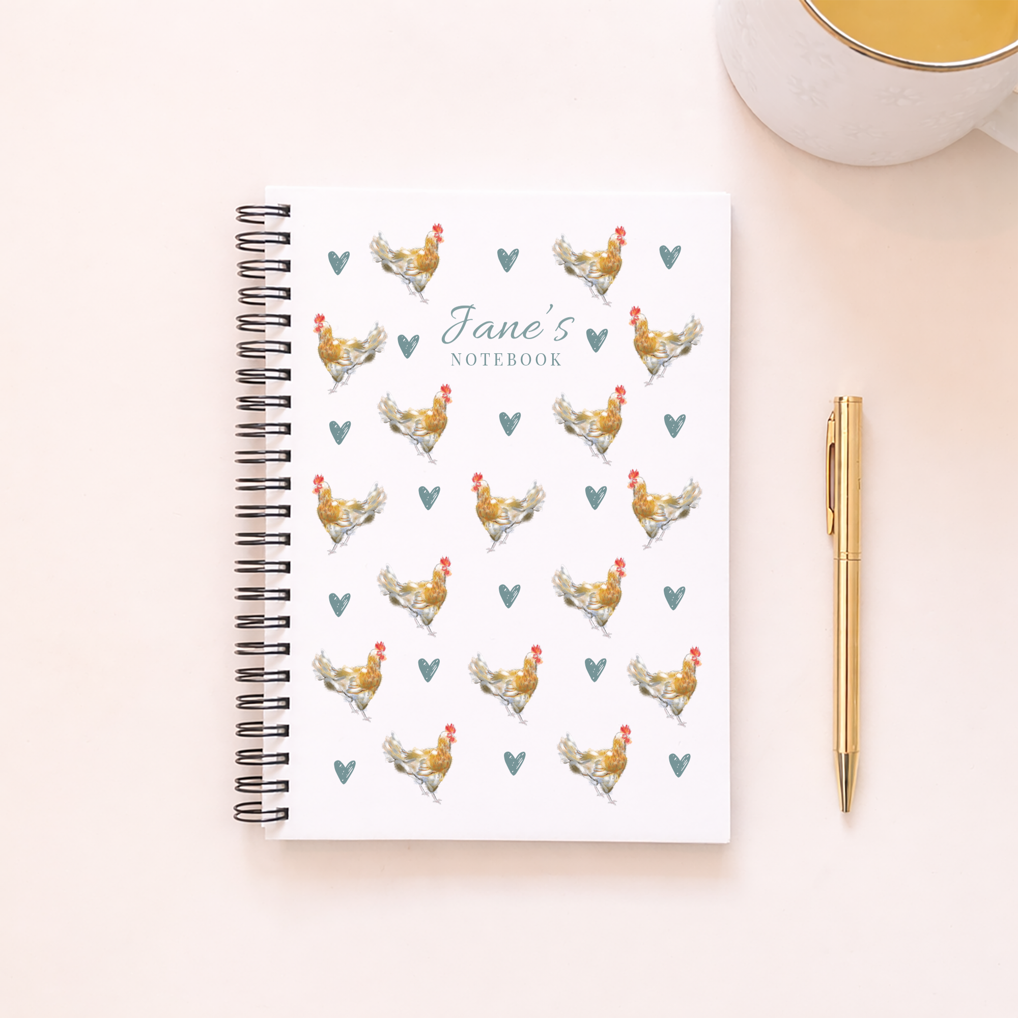 Personalised Chicken Notebook