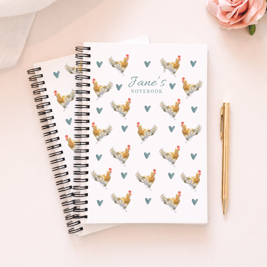 Personalised Chicken Notebook