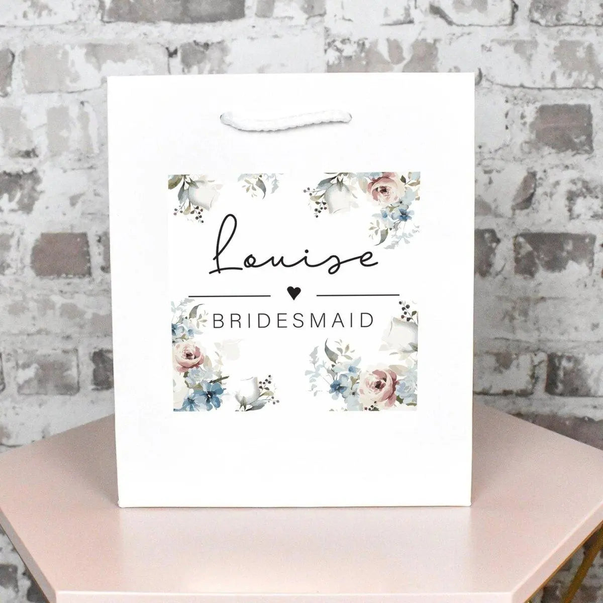Floral Personalised Bride To Be Gift Bag, DIY Personalised Hen Party Bag, Green Hen Night Favour Bag, Gold Party Bags and Gifts, Hen Party - Amy Lucy