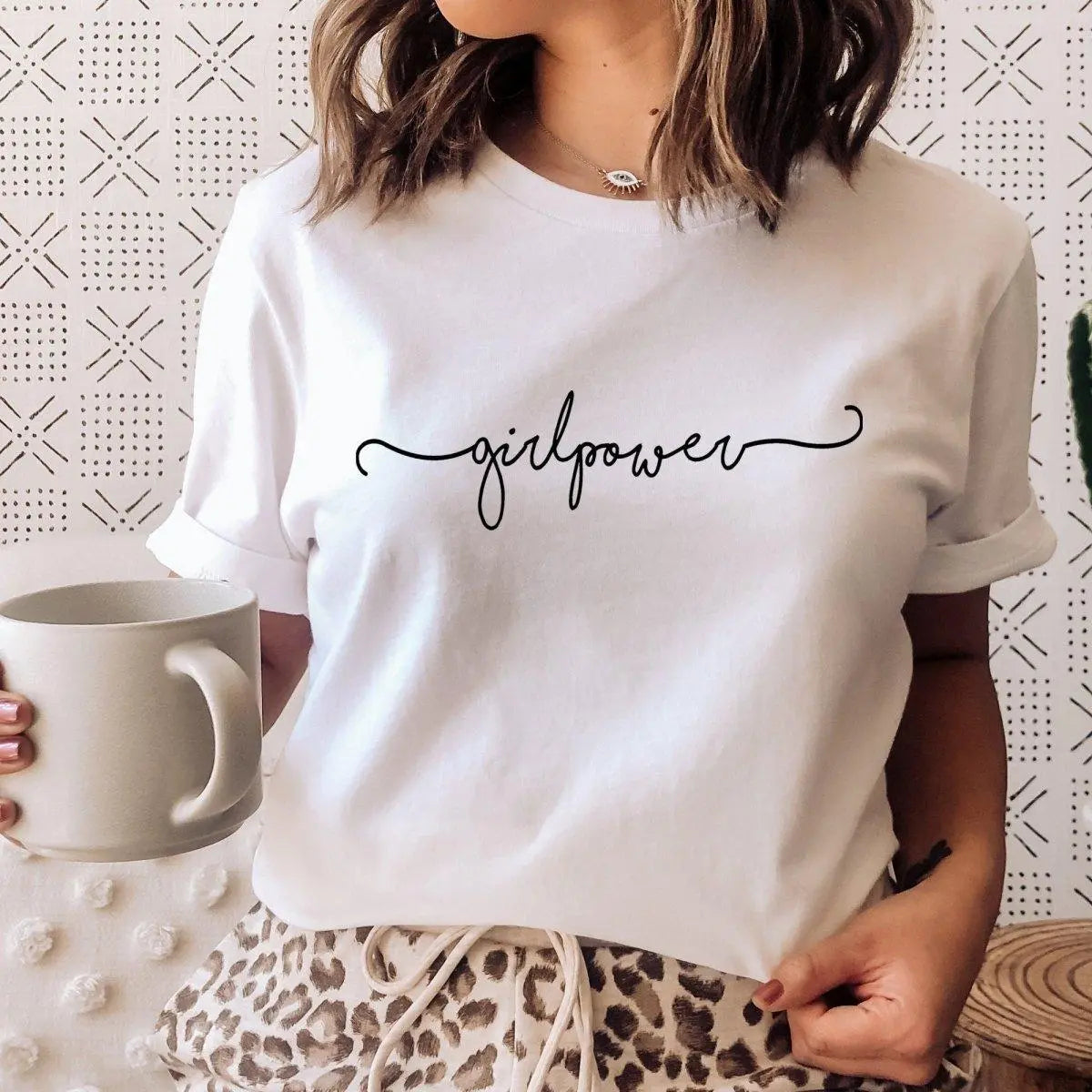 Girl Power T-shirt, Casual T-shirt, White Slogan Girls Tops, Women&#39;s Slogan Top, Teenager Tops, Fashion Tops, Teen, Girl Top, Feminist Top - Amy Lucy