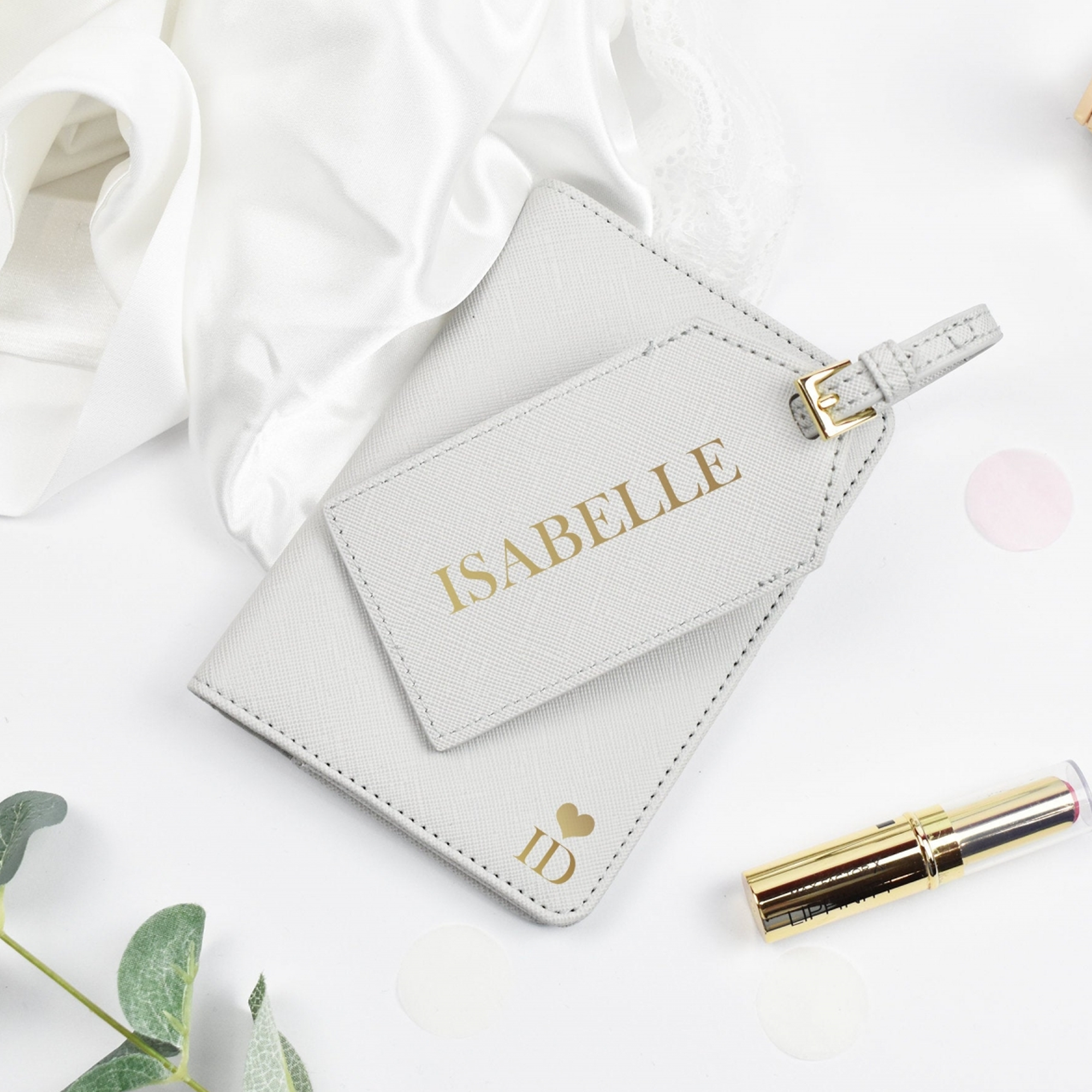 Personalised Passport & Luggage Tag with Metallic Print