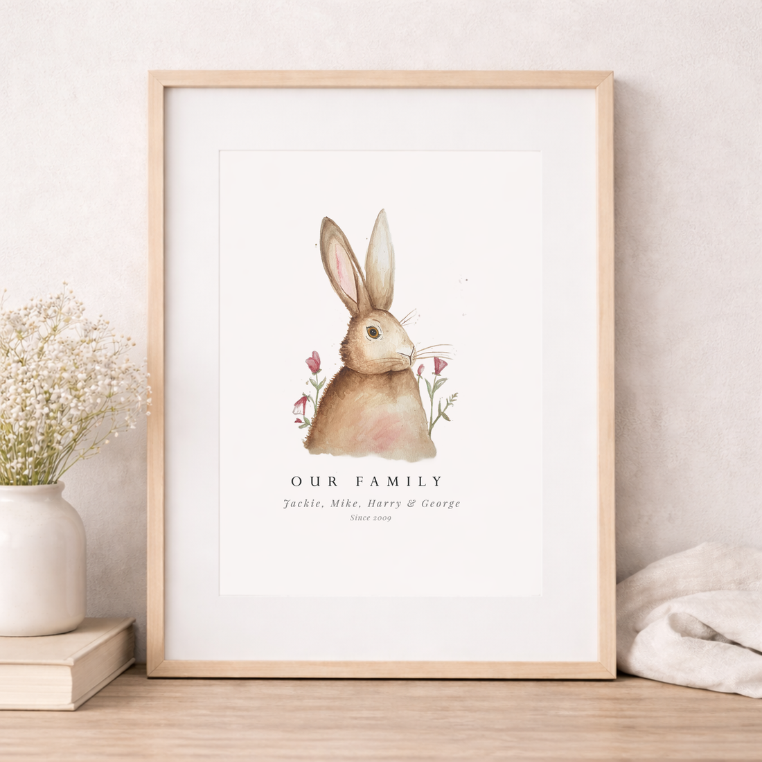 Original Hedgerow hare artwork by Amy Lucy