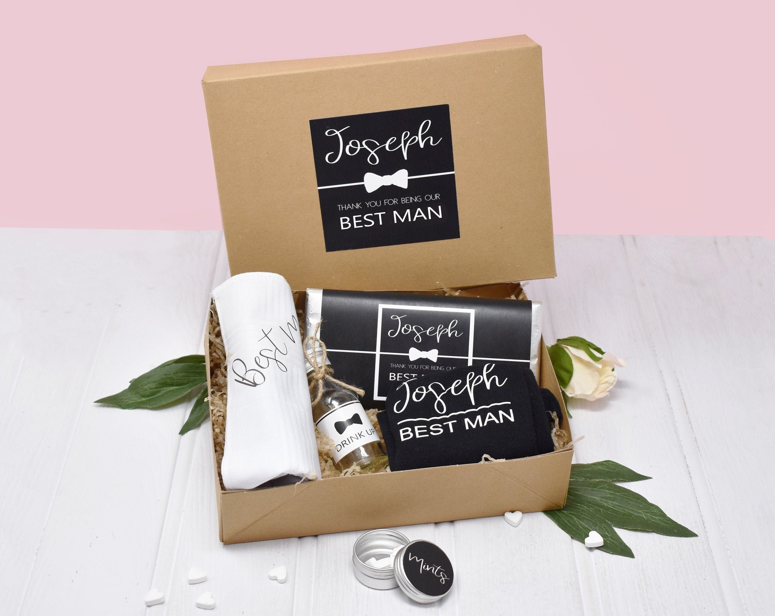 Personalised Groomsman Gift Box, Filled Best Man Proposal Gift Box, Thank You Best Man Gift Box, Groomsman Gift Set, Wedding Thank You Gifts