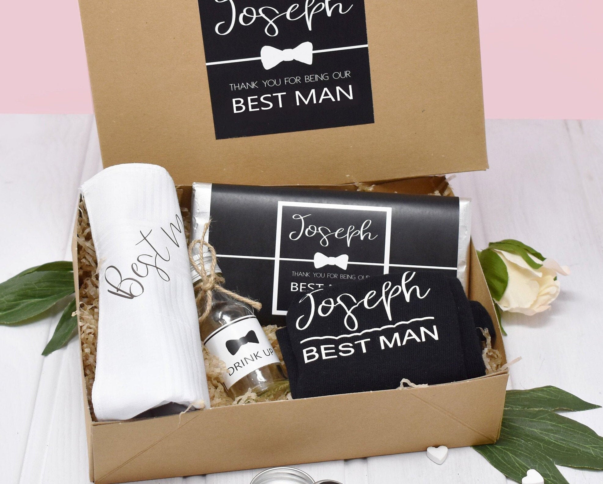 Personalised Groomsman Gift Box, Filled Best Man Proposal Gift Box, Thank You Best Man Gift Box, Groomsman Gift Set, Wedding Thank You Gifts