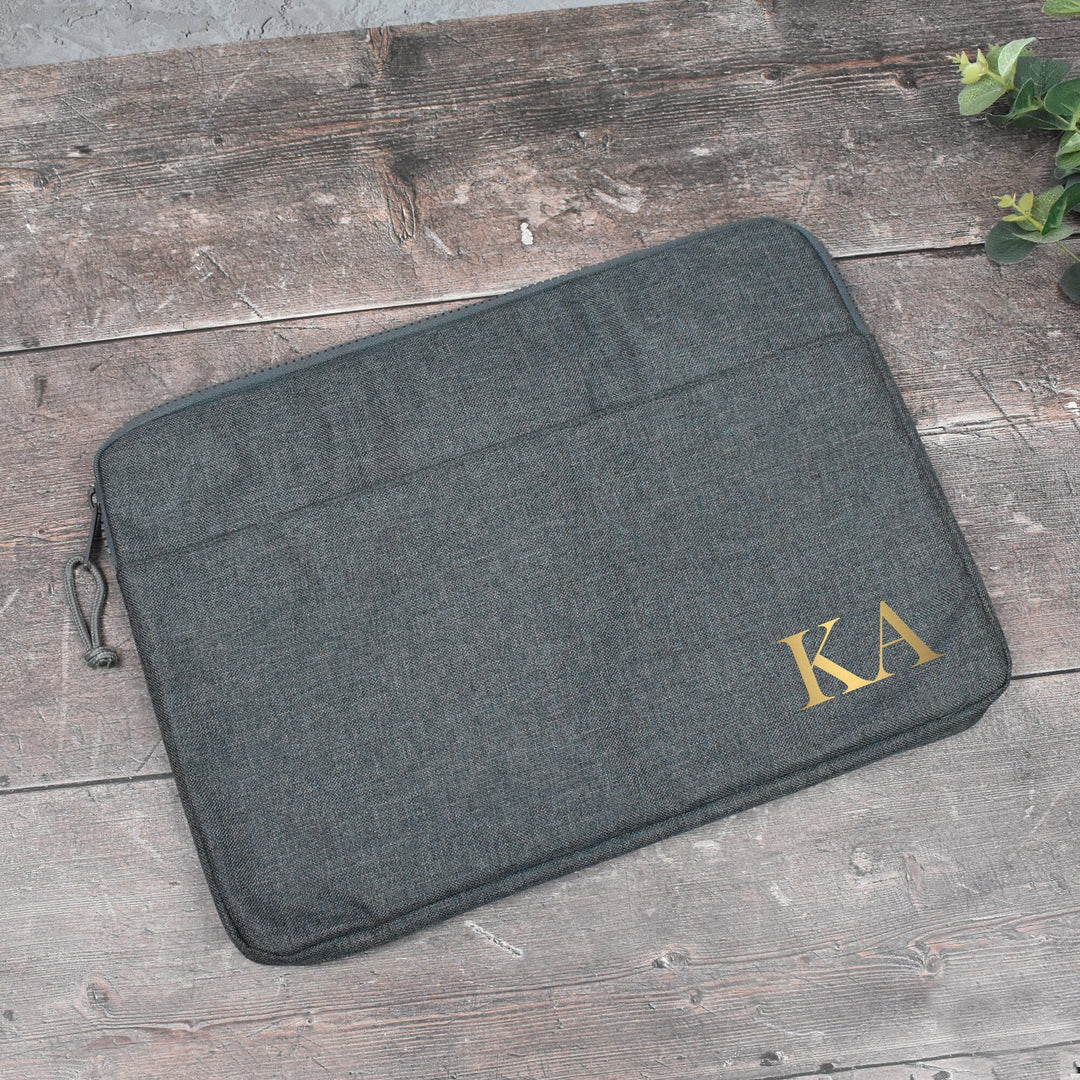 Personalised Laptop Bag 13" Inch, University Gift, Men's Laptop Case, Initial Tablet Bag, Monogram Document Bag, Father's Day, Custom Bag