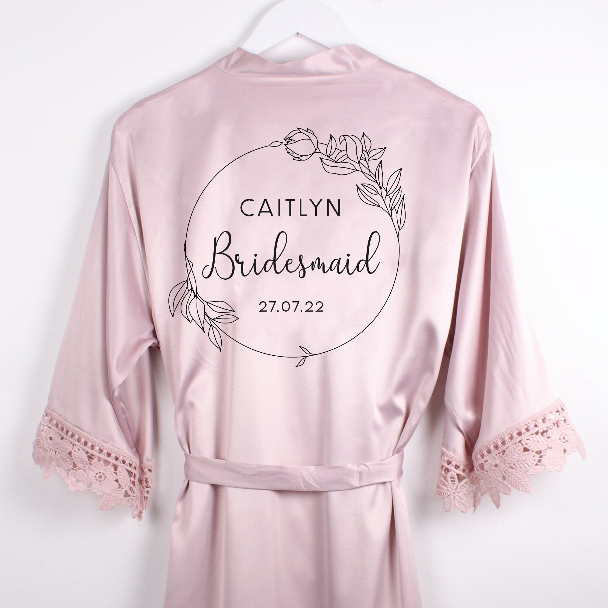Personalised Bridesmaid Robe, Bride Maid of Honour Gown, Bridesmaid Robes Personalised, Bridal Robes, Bachelorette Robes, Bride Shower Robes