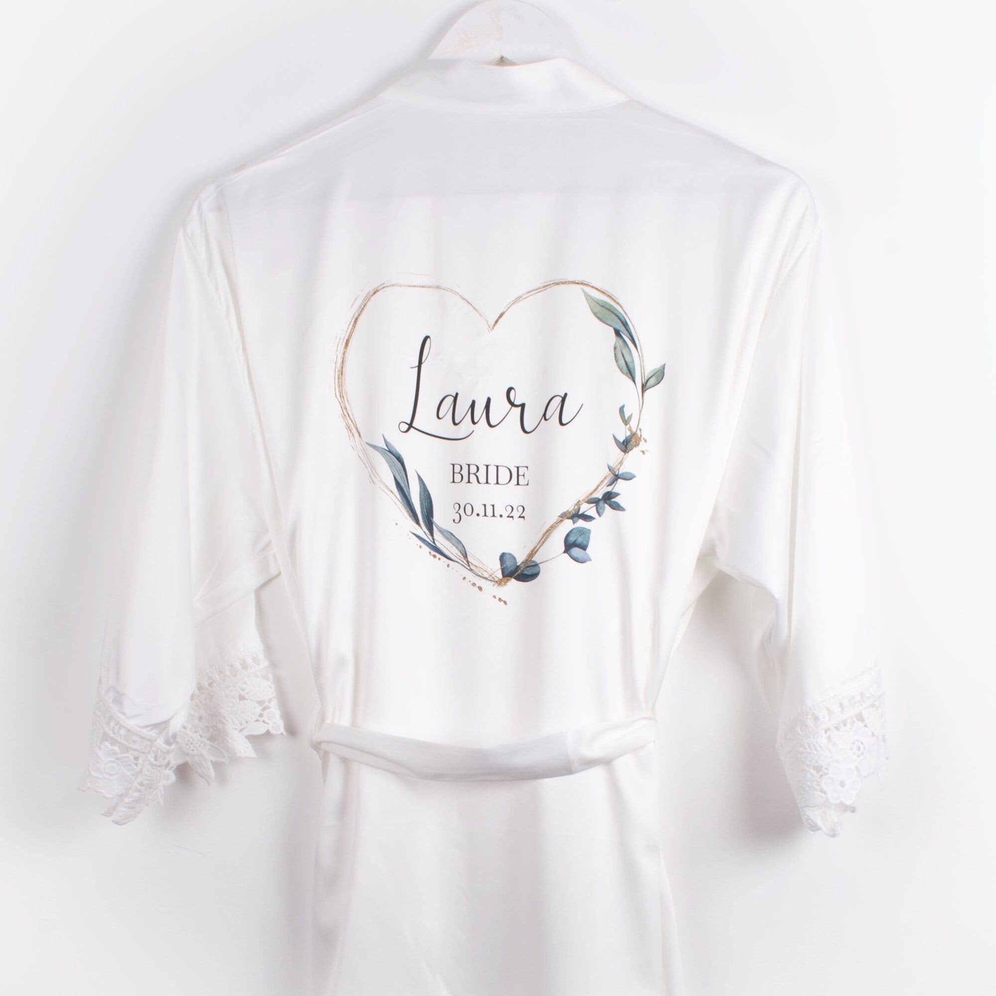 Personalised Bride Robe, Bride Maid of Honour Gown, Bridesmaid Robes Personalised, Bridal Robes, Bachelorette Robes, Bride Shower Robes