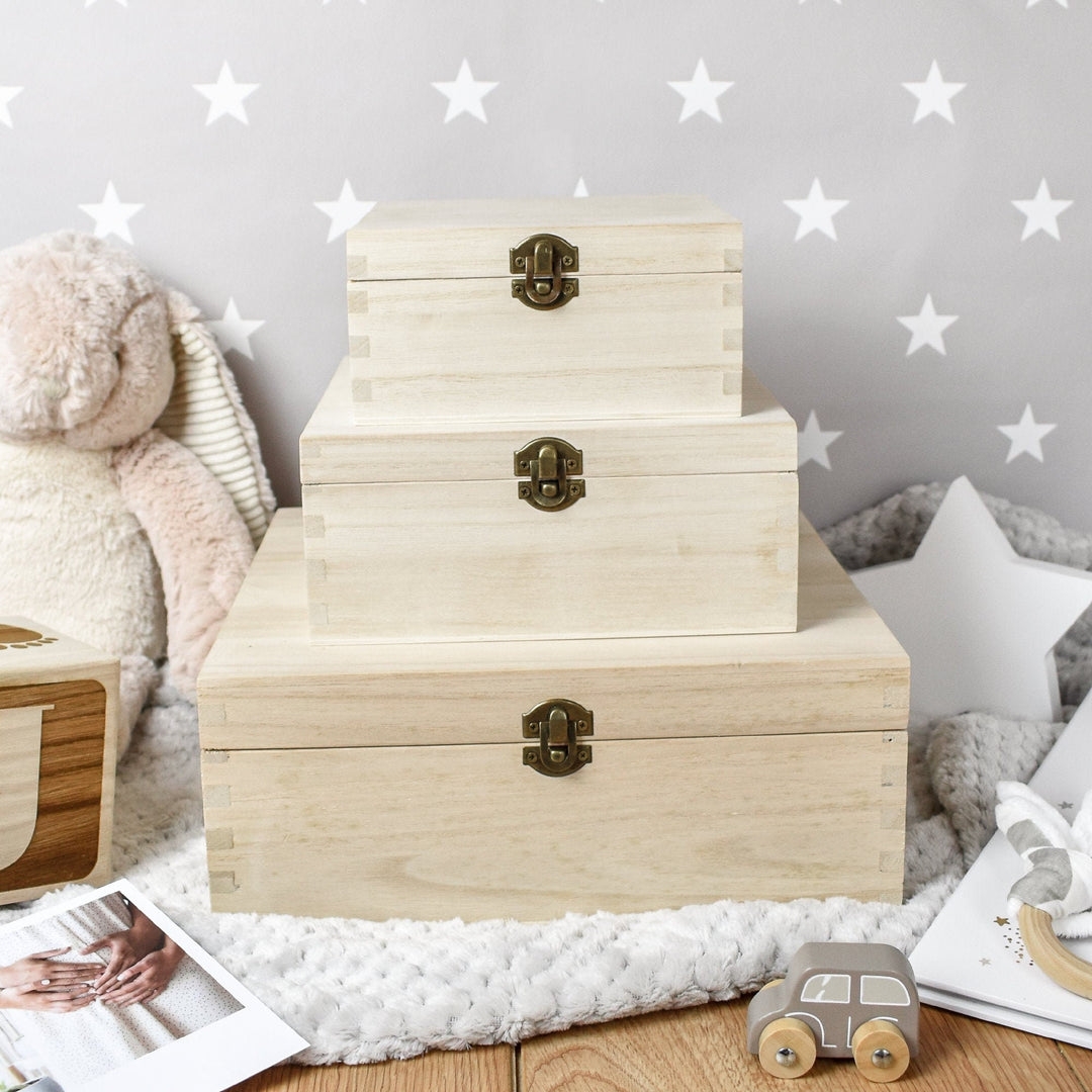 Personalised Wooden Baby Box, Fairy Engraved Baby Box, Fairy Baby Memory Box, Newborn Keepsake Box, Birth Stats Gift, Welcome Baby Box, Baby