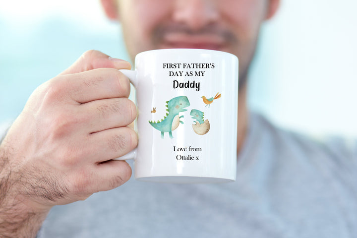 Personalised First Father's Day Mug Set, First Father's Day as my Dad, Dad Mug, Father's Dad Mug Coaster, First Fathers Day As My Grandad