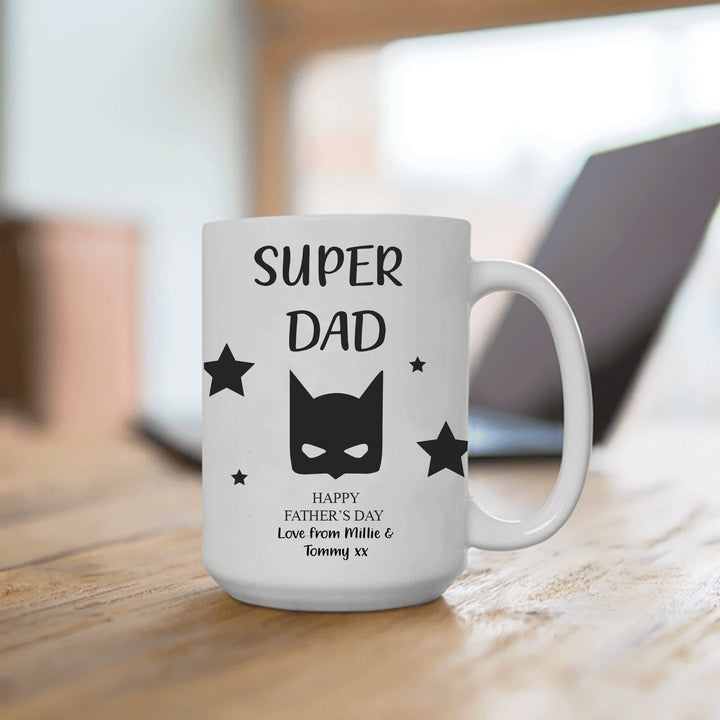 Personalised Super Dad Large Mug, Superhero Mega Mug, Father's Day Mug, Superhero Dad Mug, Father's Day Gift, Grandad Mug, Dad Gifts, Hero