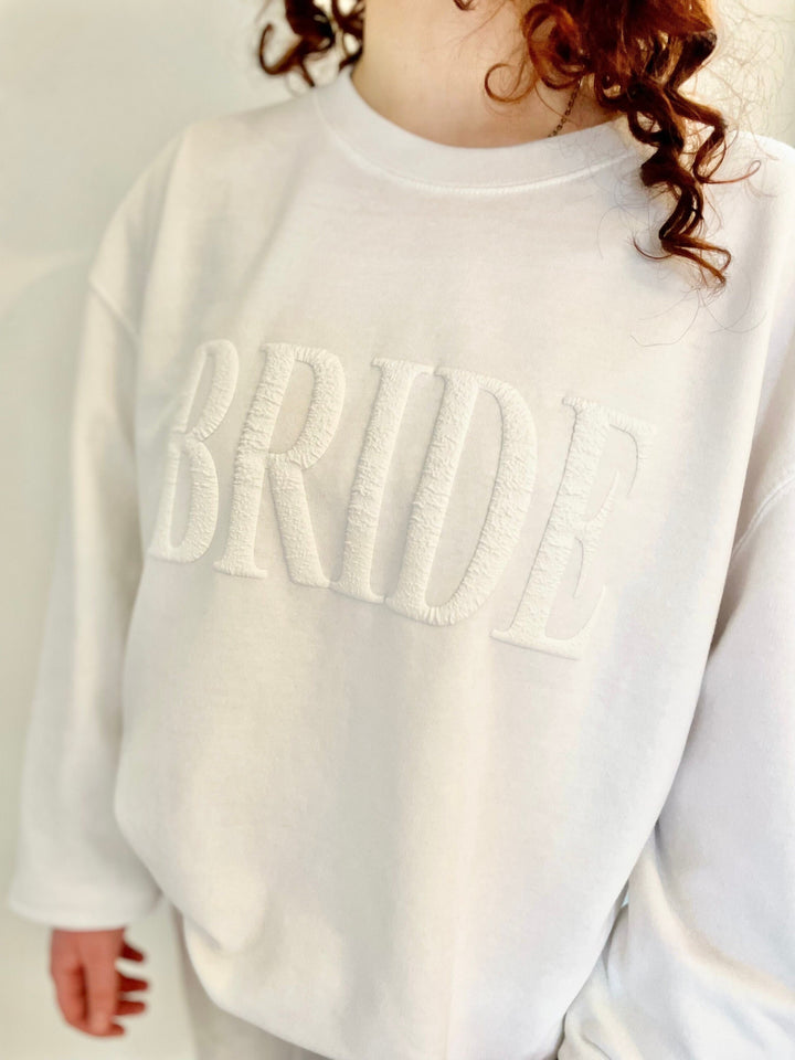 Embossed Bride Sweatshirt, Bride Groom Jumper, Wifey Hubby Sweatshirt, Mr and Mrs Matching Jumpers Wedding Gift, Anniversary Gift, Lounge