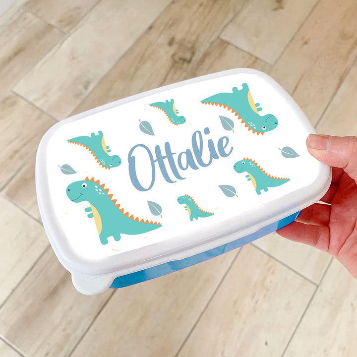 Personalised Dinosaur Lunch Box, Dinosaur School Snack Box, Dino Food Box, Dinosaur Boys School Lunch Box, Dino Back To School Tub,