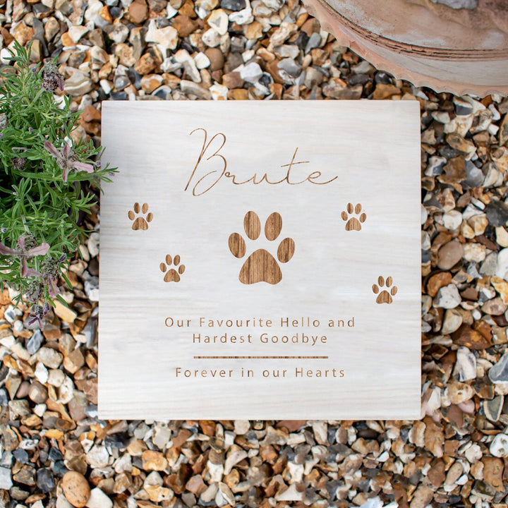 Personalised Pet Loss Memory Box, Engraved Pet Loss Box, Pet Loss Gift, In Loving Memory Pet Box, Engraved Wooden Box, Pet Loss Keepsake Box