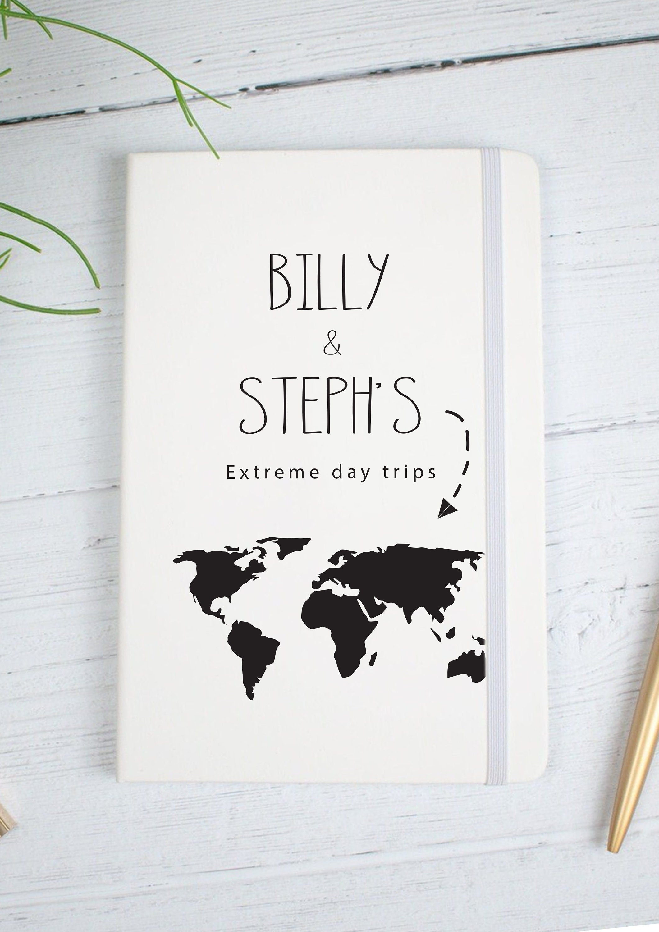 Personalised Travel Notebook, Travel Journal, Custom Travel Journal, Custom Name Journal, Map Theme Diary, Map Travel Gift, Uni Notebook