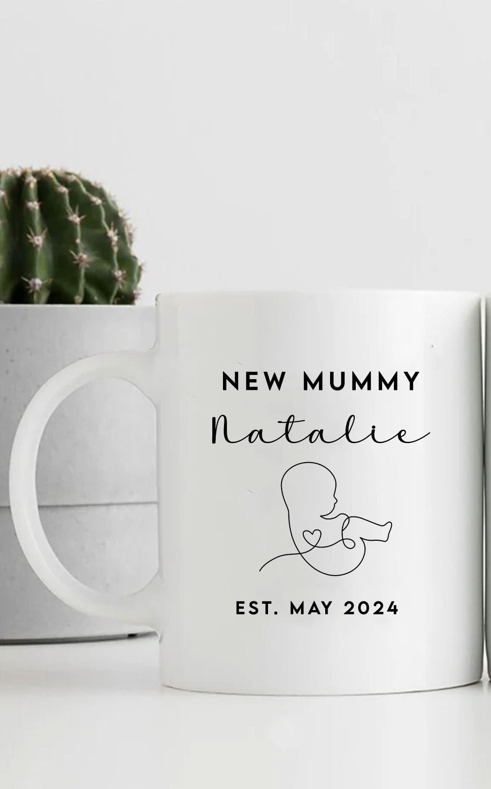 Personalised New Parents Mug, New Parent Gift, New Mummy Gift, New Daddy Gift, New Baby Gift Set, New Baby Announcement Gift, Custom Mugs