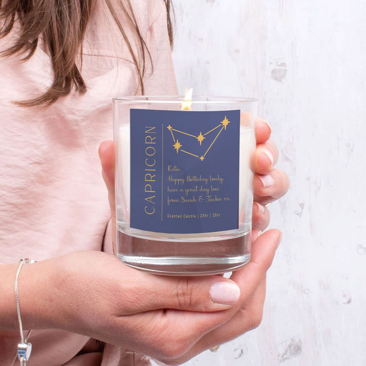 Personalised Star Sign Candle, Zodiac Sign Candle, Custom Zodiac Sign Candle, Birth Date Candle, Capricorn Candle, Aries Gift, Star Sign