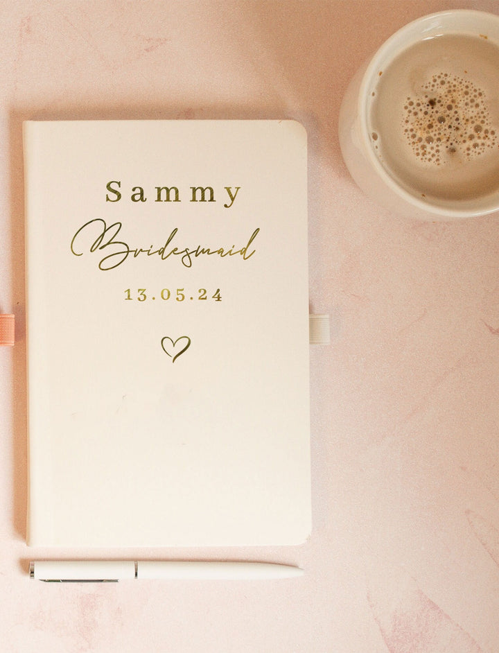 Personalised Bride to Be Journal, Bridesmaid Notebook, Bride to Be Planner, Bride to Be Notebook, Bride Planner, Engagement Gift,