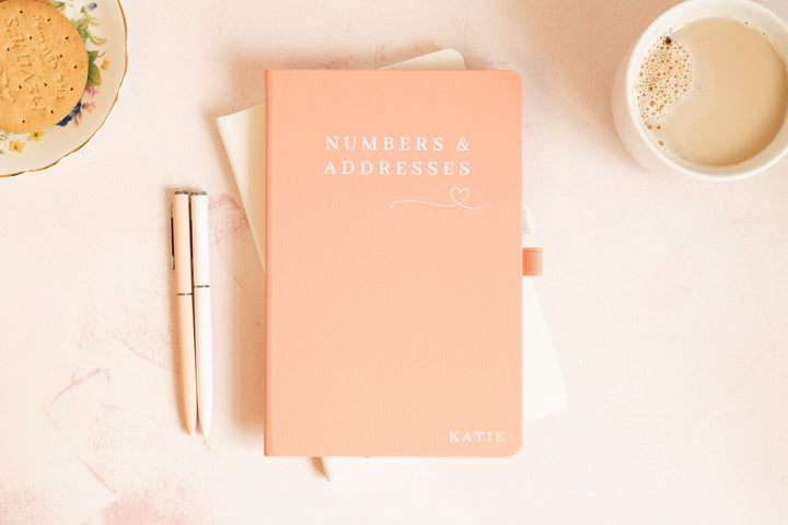 Personalised Numbers and Addresses Notebook, Numbers and Address Book, Address Book, Numbers Address Diary, Numbers Book, Personal Organiser