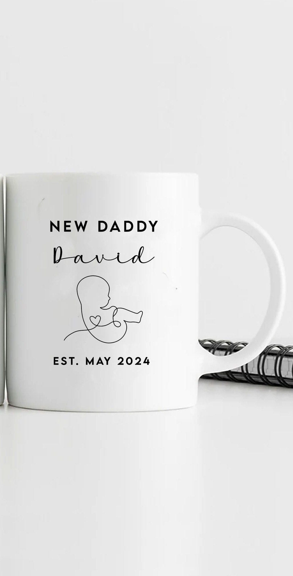 Personalised New Parents Mug, New Parent Gift, New Mummy Gift, New Daddy Gift, New Baby Gift Set, New Baby Announcement Gift, Custom Mugs