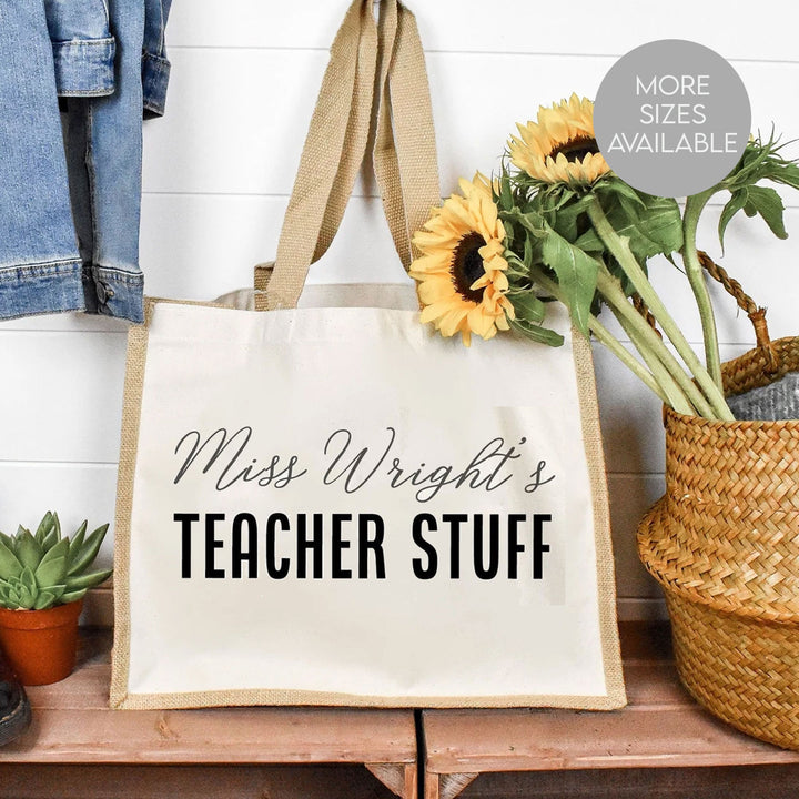 Personalised Teacher Tote Bag, Teacher Tote Bag, School Leaving Gift, Gift For Teacher, Teacher Gifts, Graduation Tote Bag Canvas, Teacher