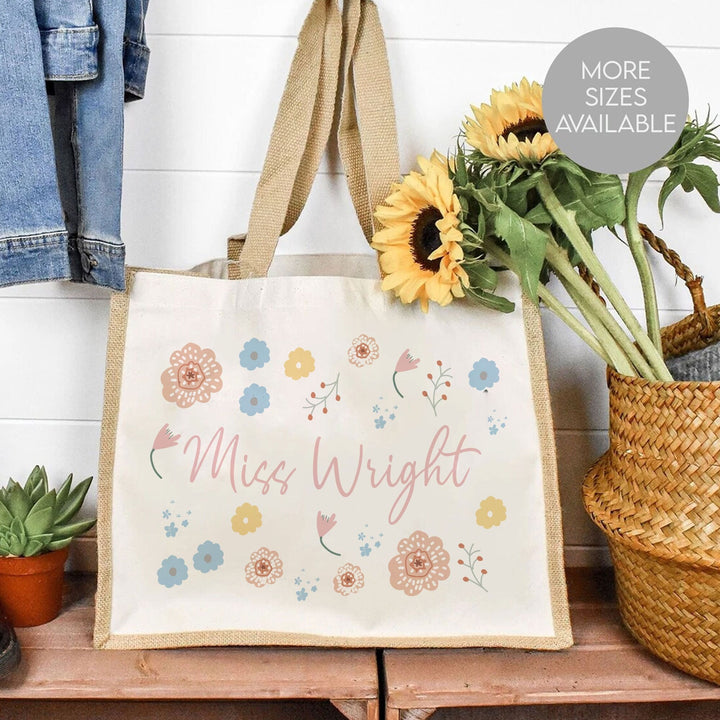 Personalised Teacher Tote Bag, Teacher Tote Bag, School Leaving Gift, Gift For Teacher, Teacher Gifts, Graduation Tote Bag Canvas, School