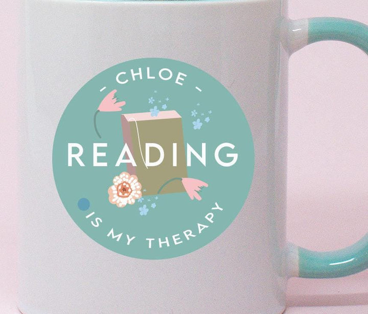 Personalised Reading Mug, Book Gift, Reading Gifts, Literature Gift, Reading Theme Mug, Cute Mugs, Reading Therapy, Book Lover Gift, Books