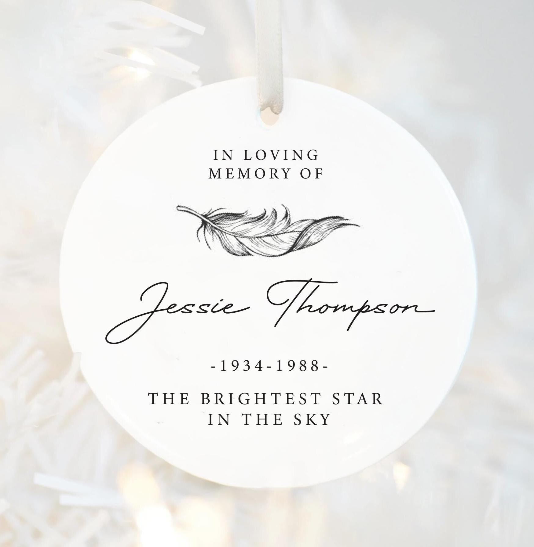 Personalised Remembrance Bauble, Custom Christmas Bereavement Gift, Lost Loved One Bauble, Loving Memory Decoration, Your Image Memorial
