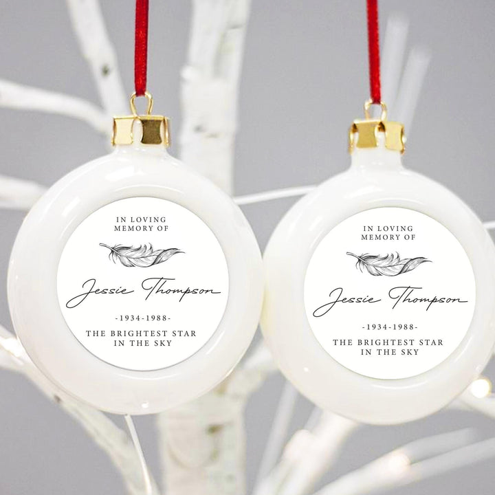 Personalised Remembrance Bauble, Custom Christmas Bereavement Gift, Lost Loved One Bauble, Loving Memory Decoration, Your Image Memorial