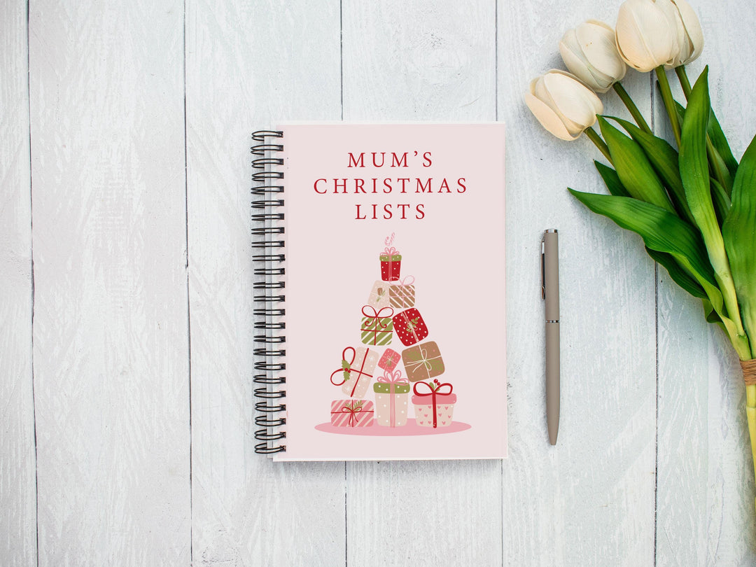 Personalised Mum's Christmas Notebook, Mum Xmas List Notebook, Mum Christmas Shopping Book, Christmas Shopping Notebook, Mum Gift, For Mum