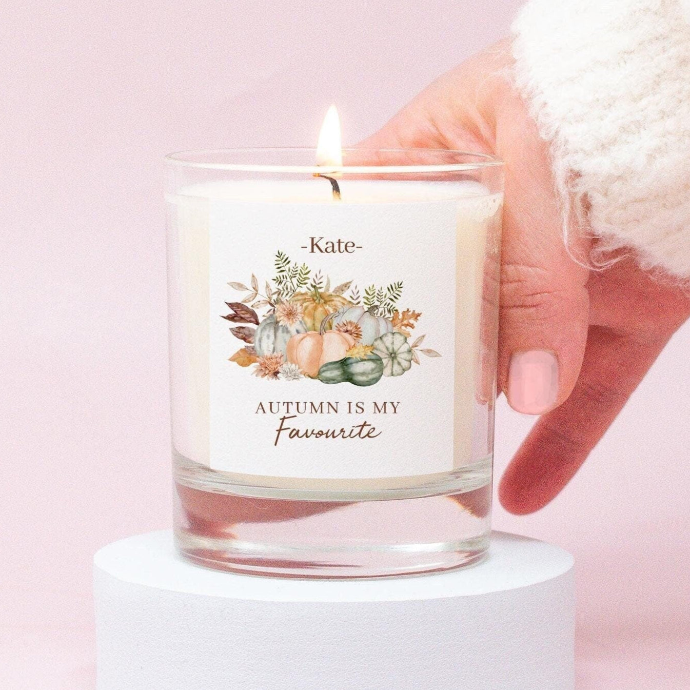 Personalised Autumn in my Favourite Candle, Autumn Mood Candle, Autumn Candle, Halloween Candle, Autumn Vibes, Fall Candle, Fall Decoration