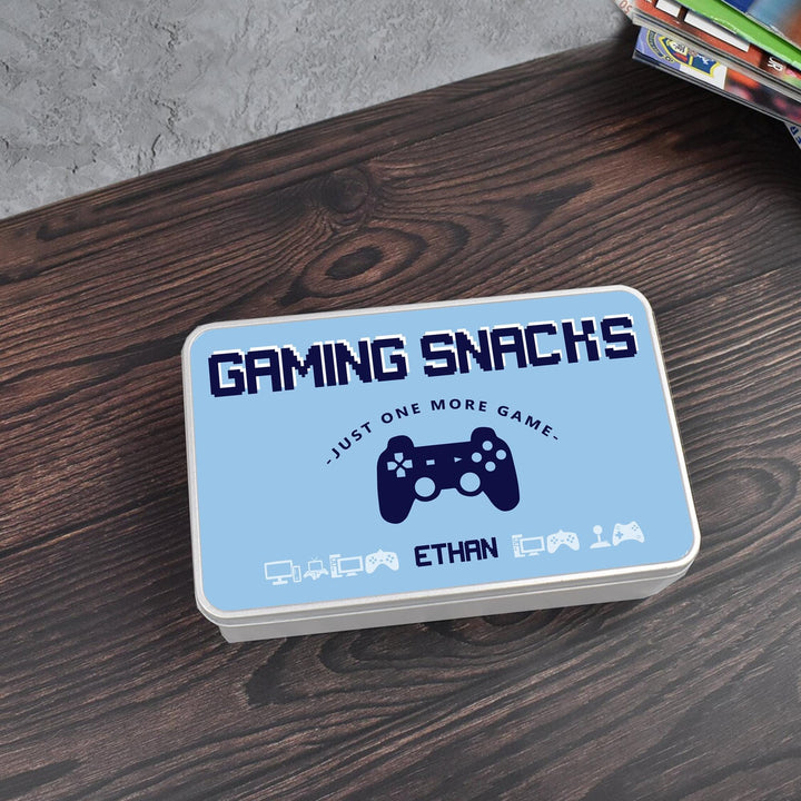 Personalised Gaming Tin, Gaming Snack Tin, Gaming Snacks Storage, Boys Treat storage, Gaming Treat Tin, Boy Teenager Gift, Boy Tin, Game