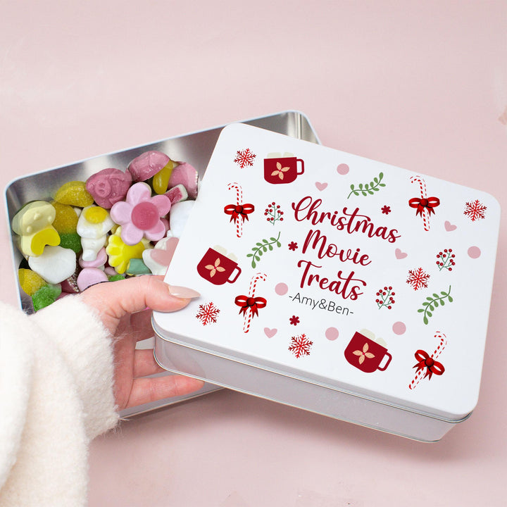 Personalised Christmas Sweet Tin, Christmas Movie Sweet Tin, Xmas Sweet Tin, Christmas Treat Tin, Christmas Tin, For Her, Xmas Movie Gift