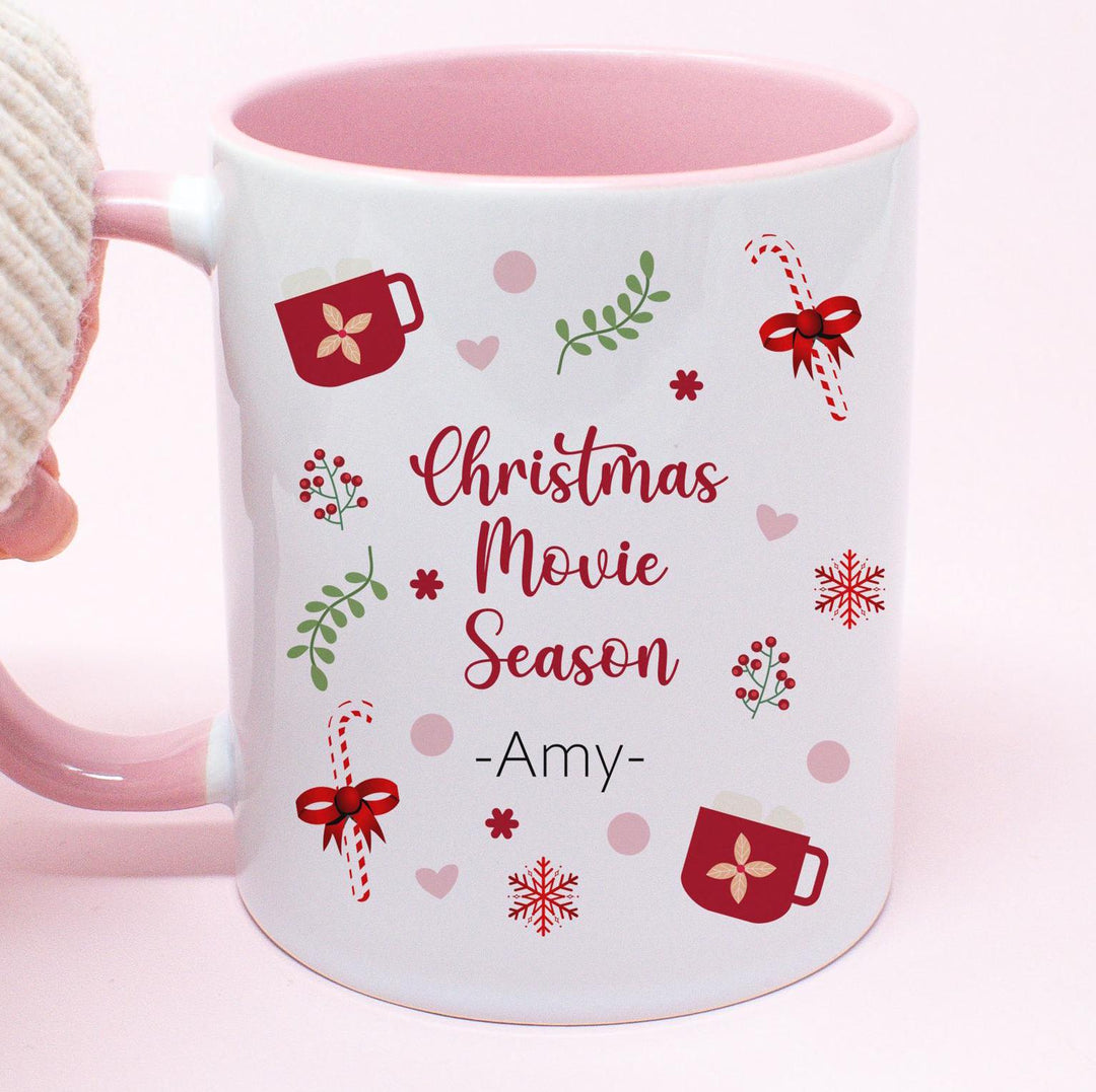 Personalised Christmas Mug, Personalised Christmas Movie Mug, Xmas Mug Gift, Christmas Eve Box Fillers, Stocking Filler, Gift for Her,