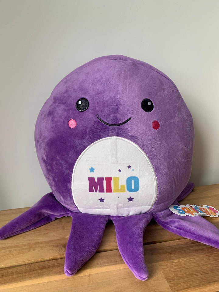 Personalised Squidgy Toy, Large Soft Toy, Custom Name Soft Toy, Personalised Kid Toy, Child Soft Toy,  Octopus Teddy, Octopus , Big Soft Toy