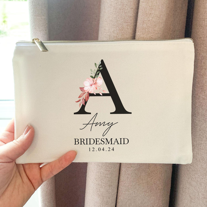 Personalised Bridesmaid Makeup Bag, Hen Night Bridesmaid Make Up Bag Gift, Personalised Bridesmaid Gifts, Wedding Bridesmaid Gift