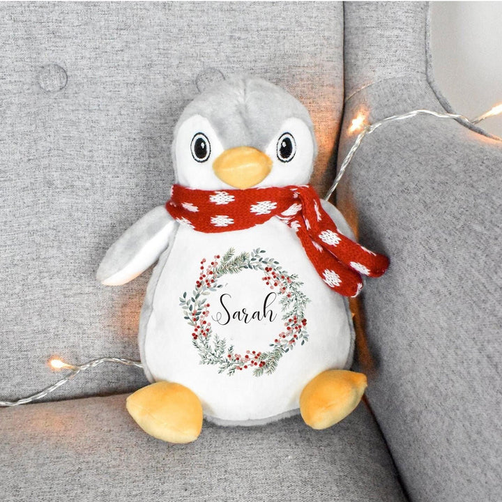 Personalised Christmas Soft Toy | Christmas Teddy | Christmas Penguin Soft Toy | Xmas Soft Toys | Custom Toy  | Christmas Eve Box Filler