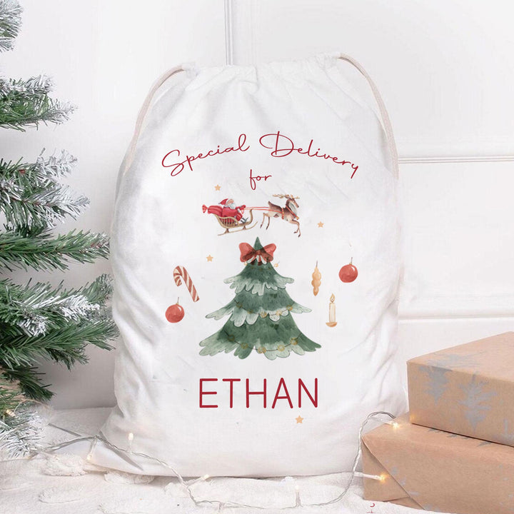 Personalised Christmas Sack Stocking Set | Christmas Mug Stocking Sets | Xmas Santa Bag | Custom Christmas Stocking |  Personalised Sack