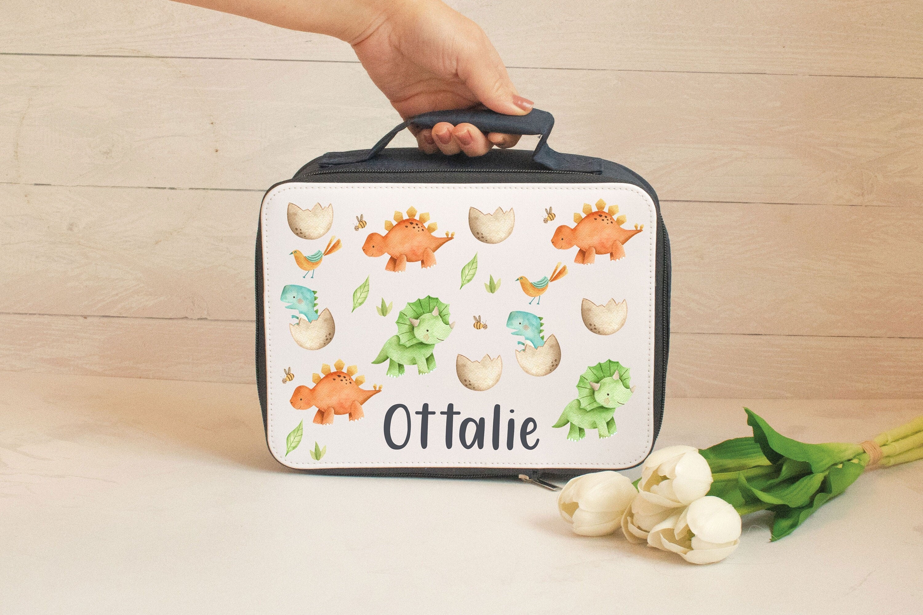 Personalised Dinosaur Backpack, Dinosaur School Bundle, Kids Back to School Set, Boys School Lunch Bag, Lunch Box, Dinosaur Lunch Set