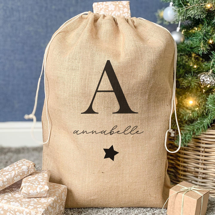 Personalised Santa Sack, Custom Christmas Sack, Name Christmas Gift Bag, Christmas Gift Bag, Childs Christmas Gift Sack, Santa Toy Bag