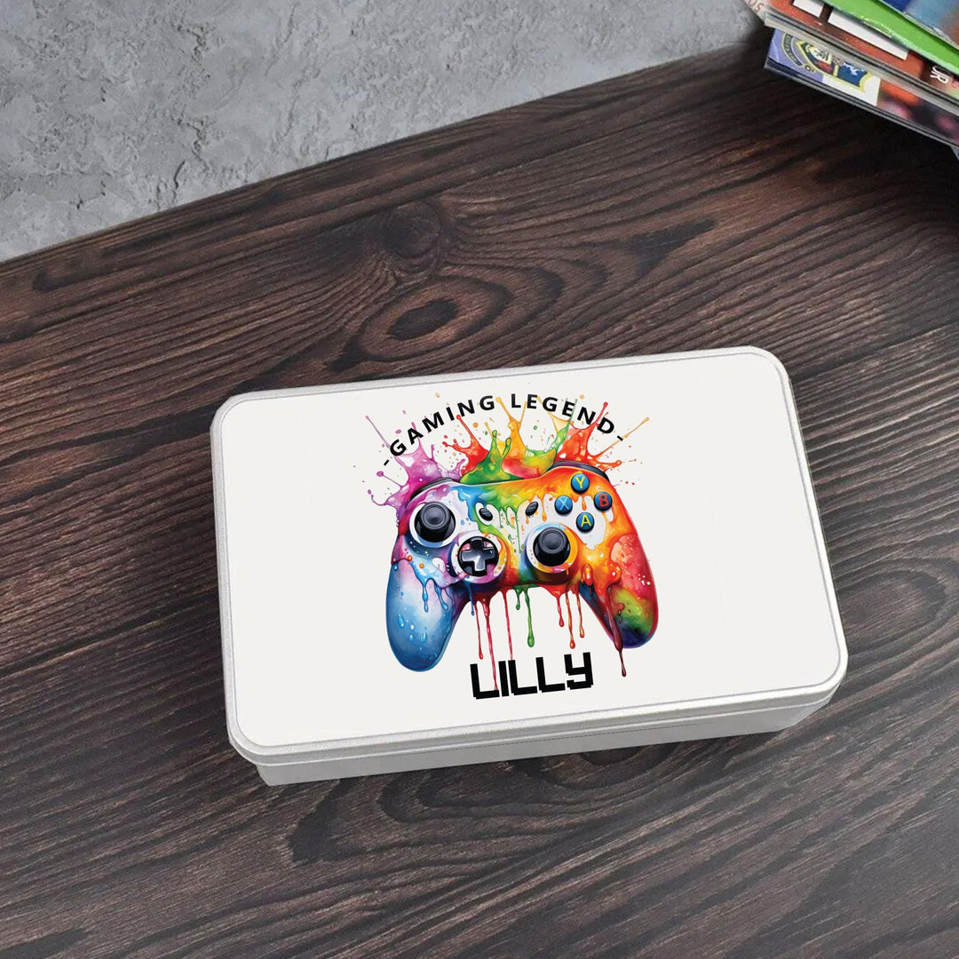 Personalised Gaming Tin, Gaming Snack Tin, Gaming Snacks Storage, Boys Treat storage, Gaming Treat Tin, Boy Teenager Gift, Boy Tin, Game