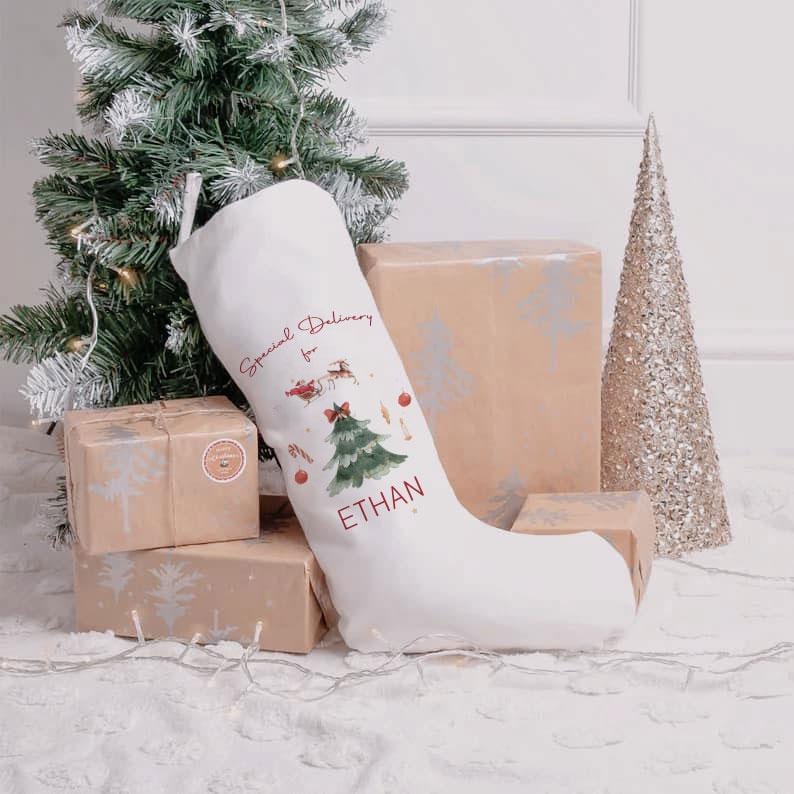 Personalised Christmas Sack Stocking Set | Christmas Mug Stocking Sets | Xmas Santa Bag | Custom Christmas Stocking |  Personalised Sack