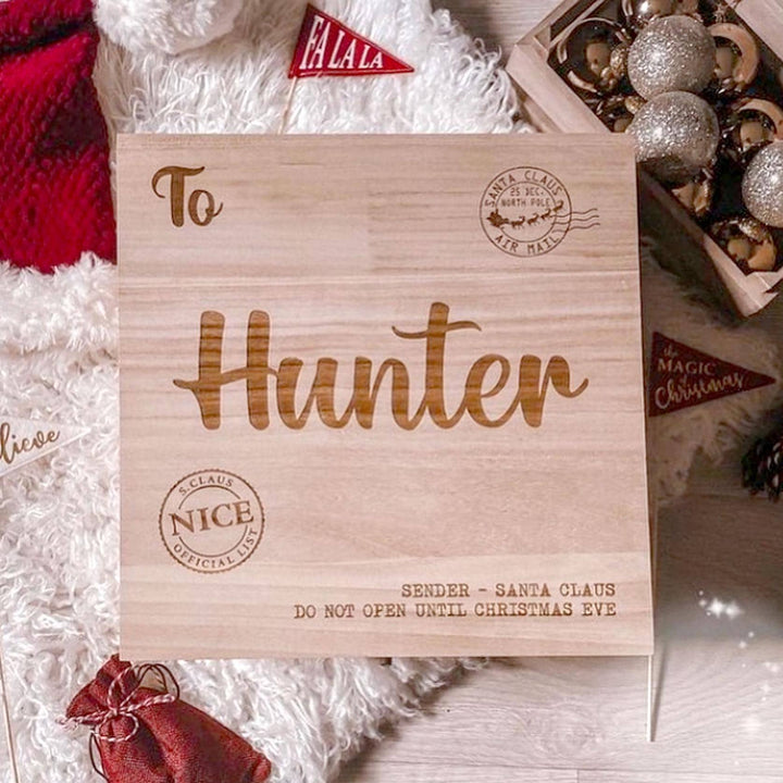 Personalised Christmas Eve Box, Santa Letter Christmas Eve  Box, Engraved Christmas Eve Box, Wooden Christmas Box, Engraved Box, Gift Box