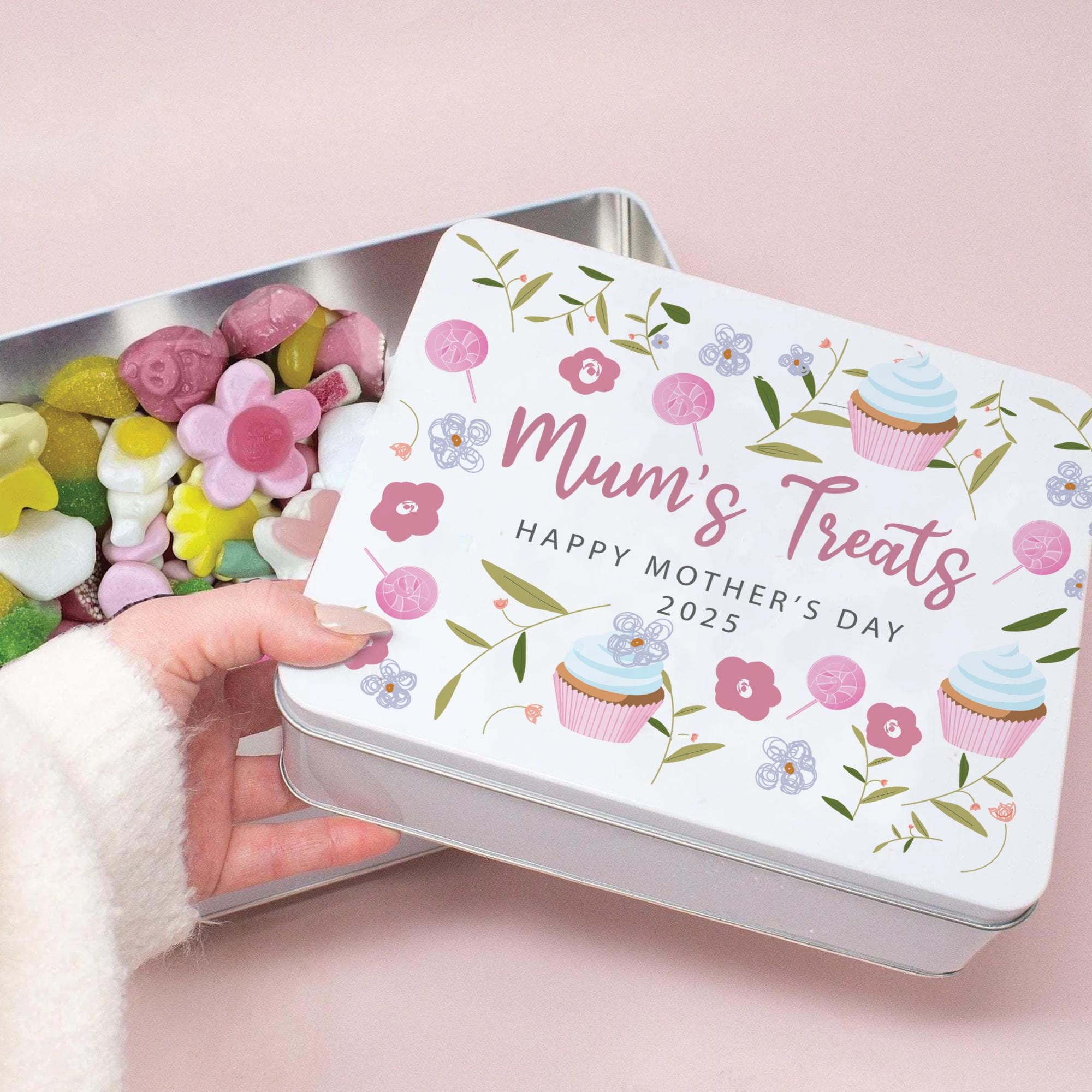 Personalised Mother's Day Baking Tin, Floral Mother's Day Cake Tin, Mother's Day Treat Tin, Personalised Mum Treat Tin, Mum's Sweet Tin