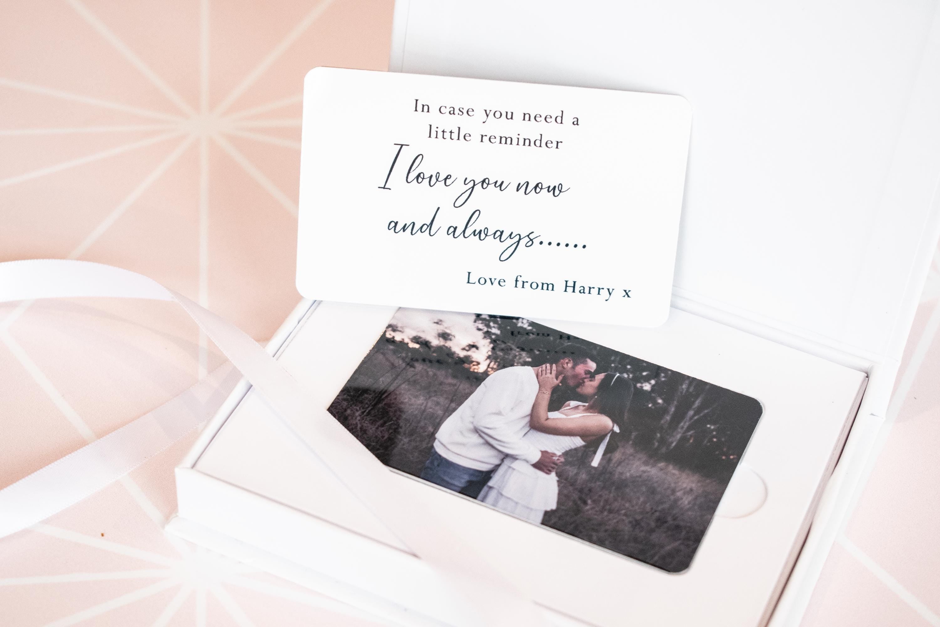 Personalised Anniversary Gift, Anniversary Wallet Card, Keepsake Purse Card, Couple Photo Gift, Boyfriend Keepsake Gift, Gift for Him,