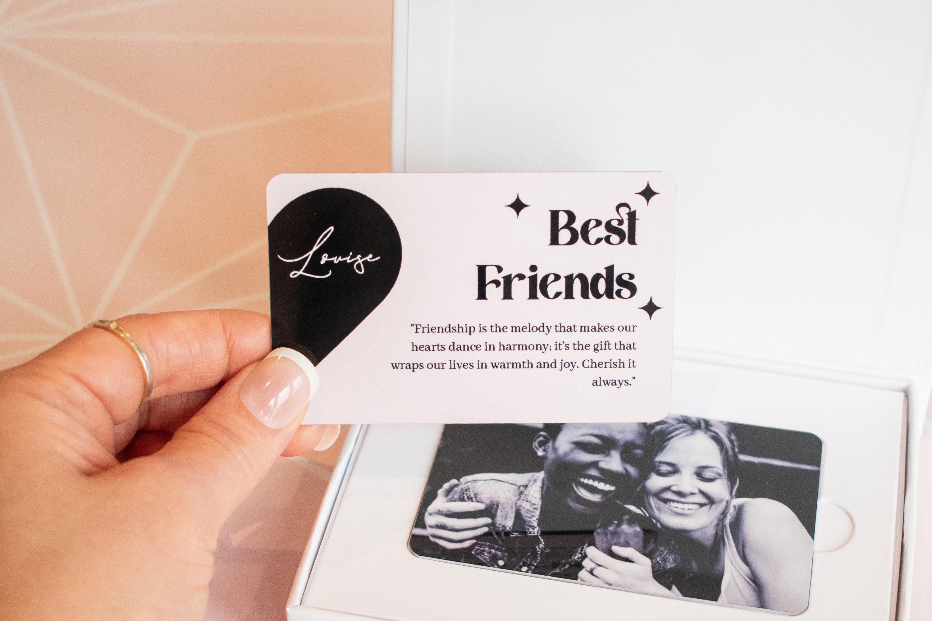 Personalised Best Friends Gift, Best Friend Photo Gift, Best Friend Wallet Card, Best Friend Matching Gift, Best Friend Thanks, Meaningful