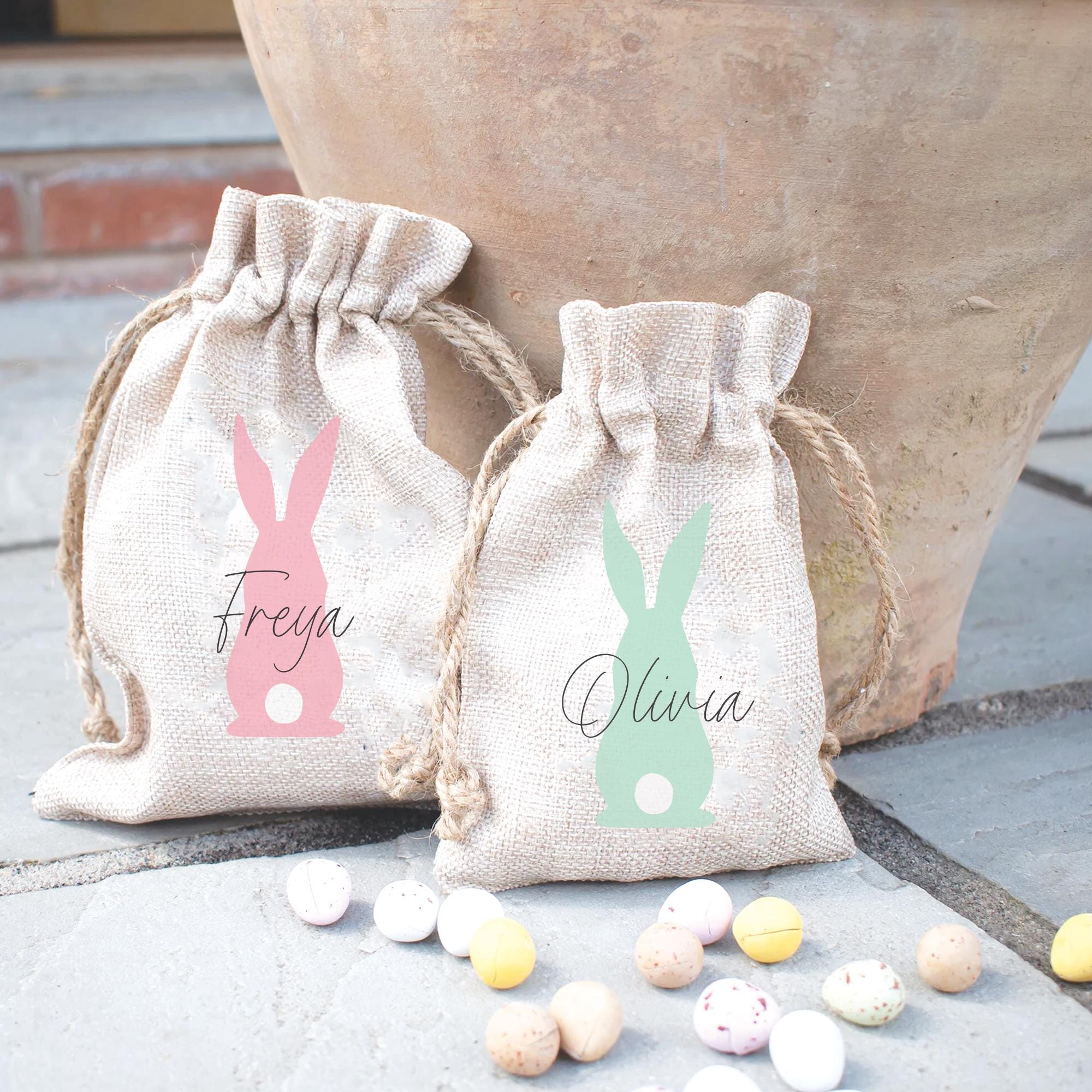 Personalised Easter Bunny Sack, Personalised Easter Bag, Child's Storage Bag, Easter Egg Hunt Gift Bag, Easter Egg Hunt Bags