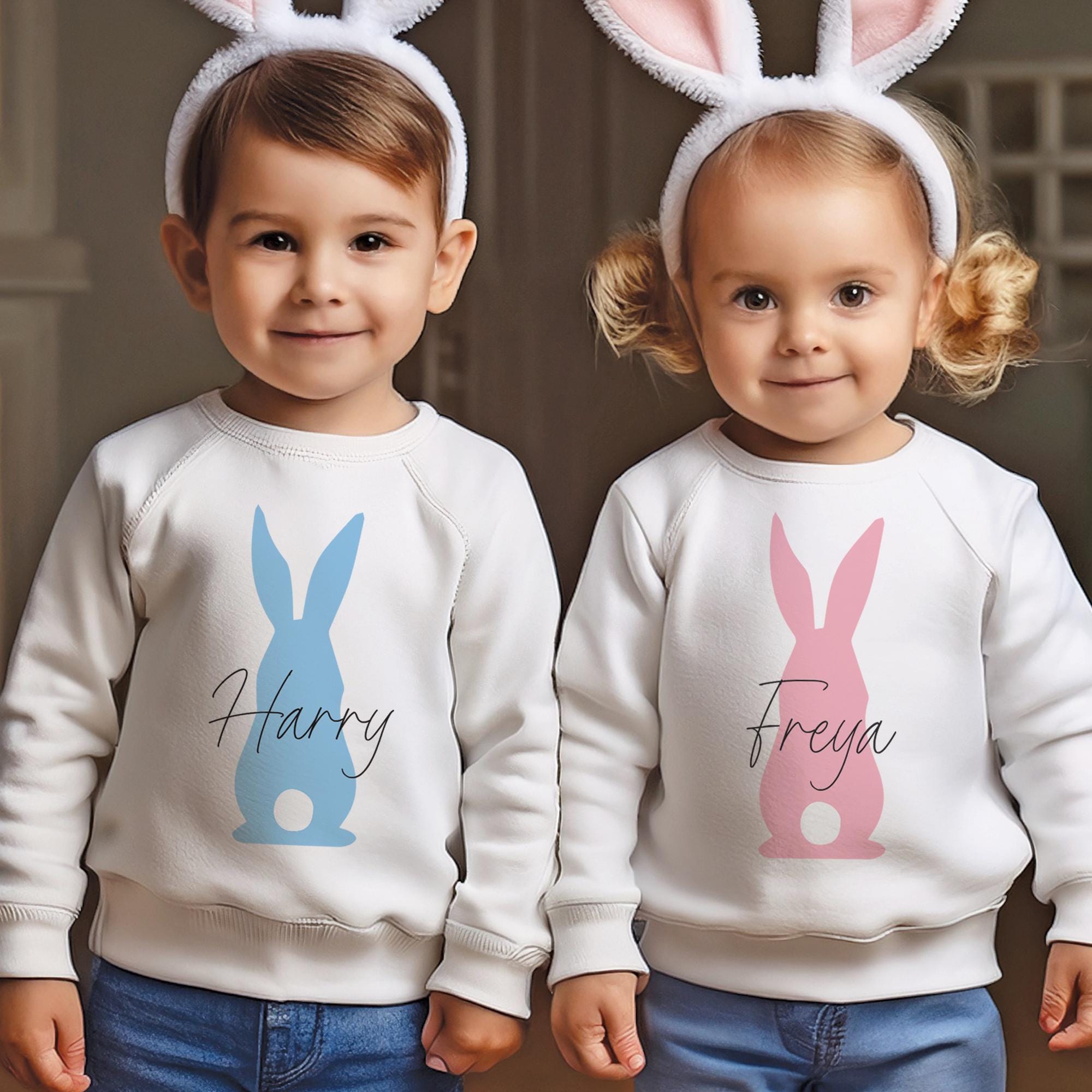 Personalised Kids Easter Sweatshirt, Children's Easter Day Outfit, Easter T-Shirt, Egg Hunt Top, Easter tshirts kids, Easter Bunny