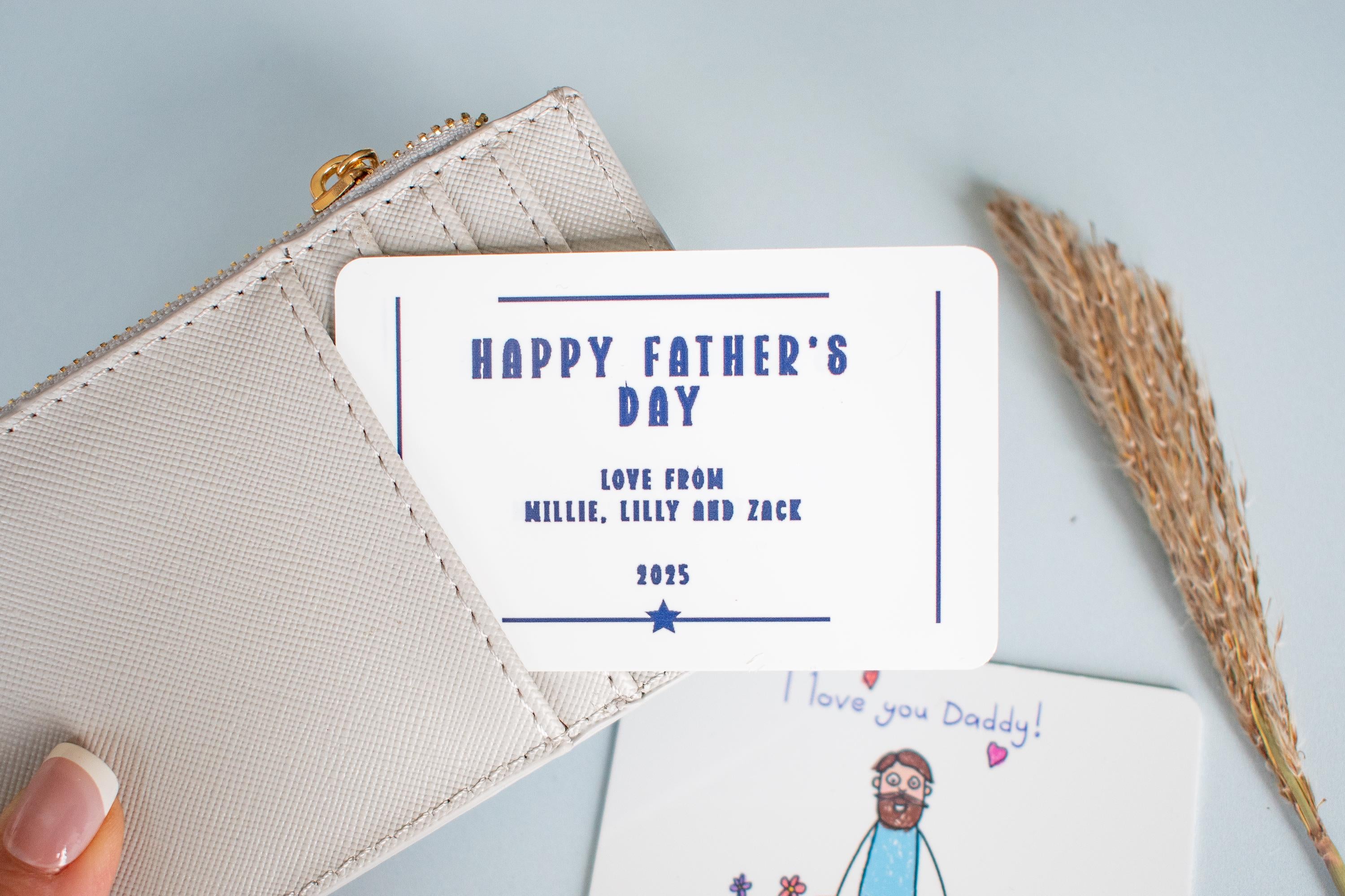 Personalised Father's Day Child Drawing Card, Child Drawing Dad Keepsake, Meaningful Dad Gift, New Dad Gift, Dad Child Meaningful Gift,
