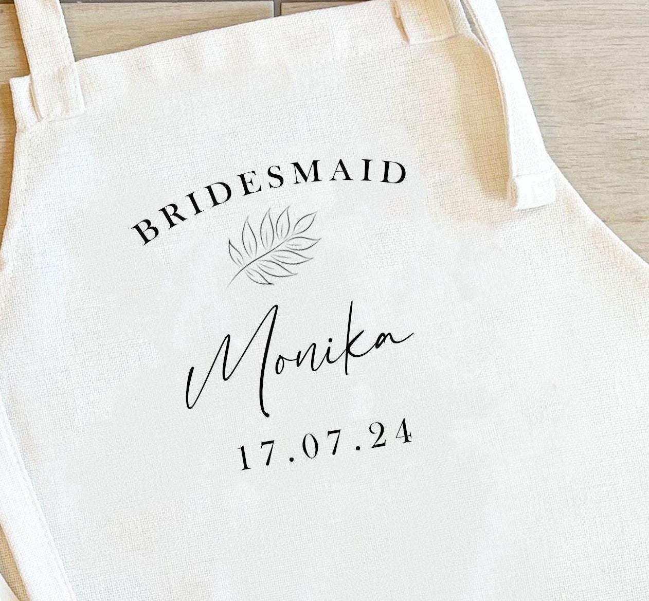 Personalised Flower Girl Apron, Wedding Bridesmaid Apron, Flower Girl Gifts, Flower Girl Dress Cover Up, Bridesmaid Accessories, Wedding