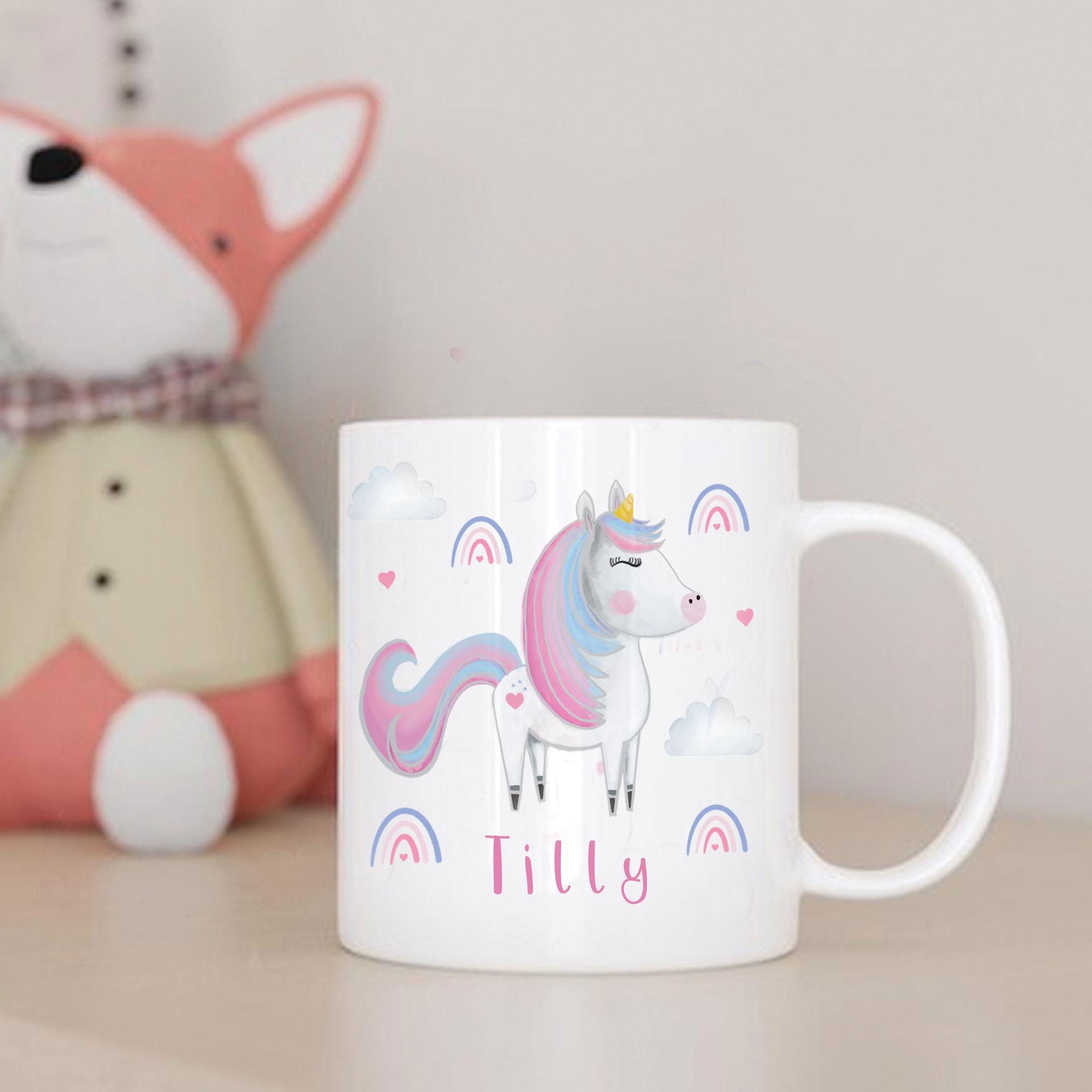 Personalised Unicorn Mini Mug, Unicorn Child Mug Gift, Personalised Gift For Her, Unicorn Birthday Gift, Mug Gift, Child Birthday Mug,